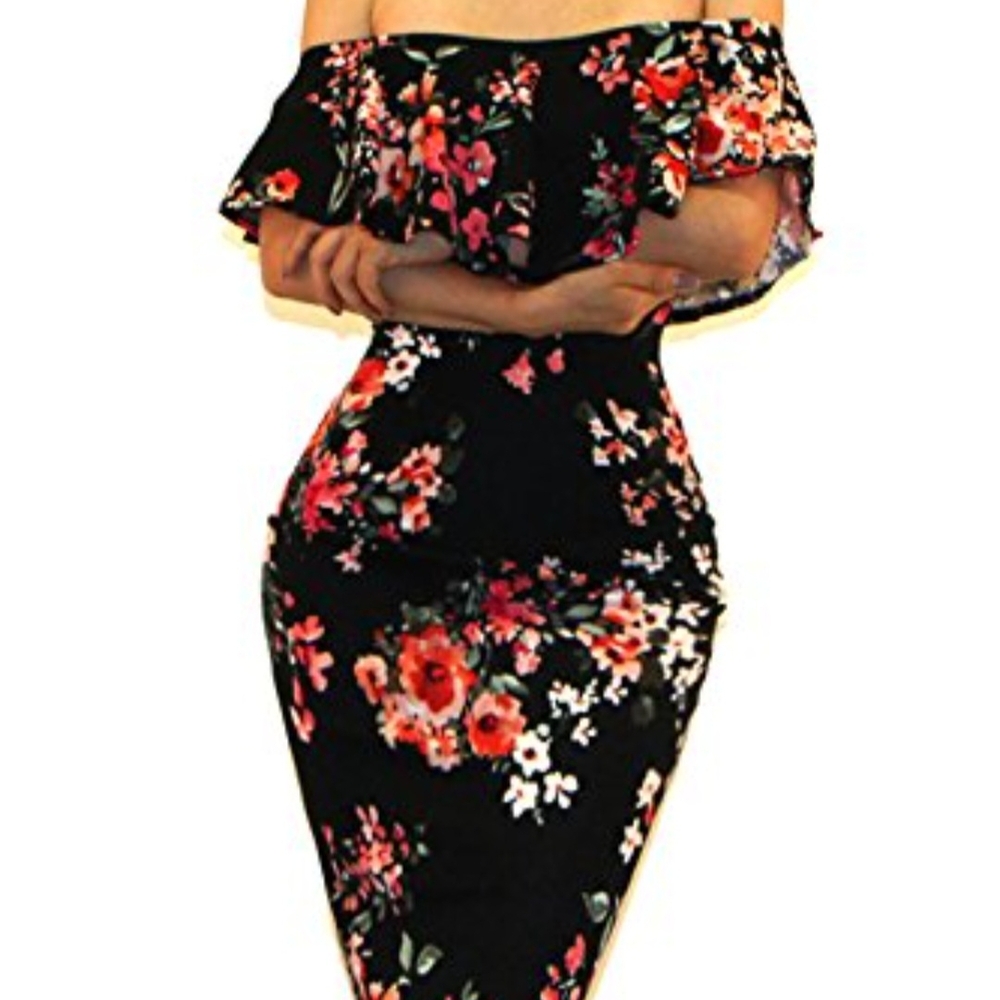Floral Off-Shoulder Dress